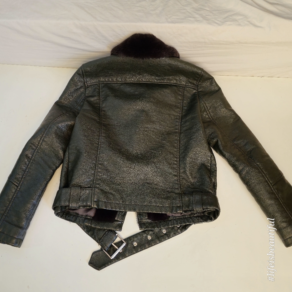 Forever21 Women Faux Leather Moto Jacket